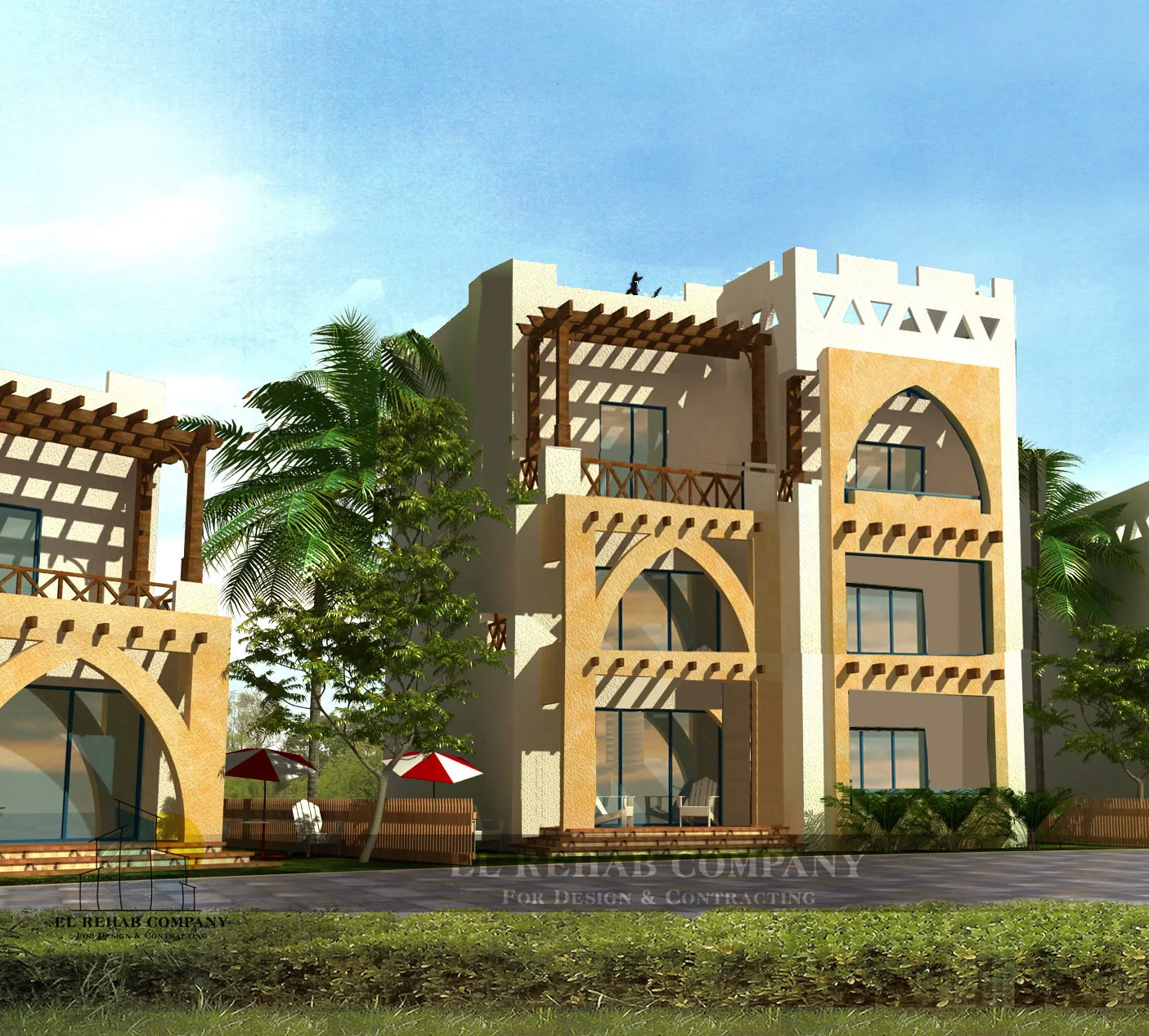 Design visualization of the guest accommodation facade