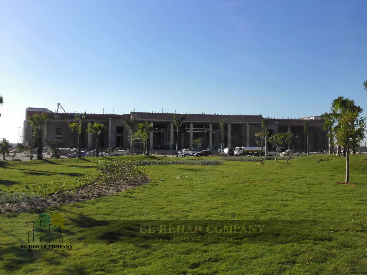 Completed New Ismailia celebration hall and landscape