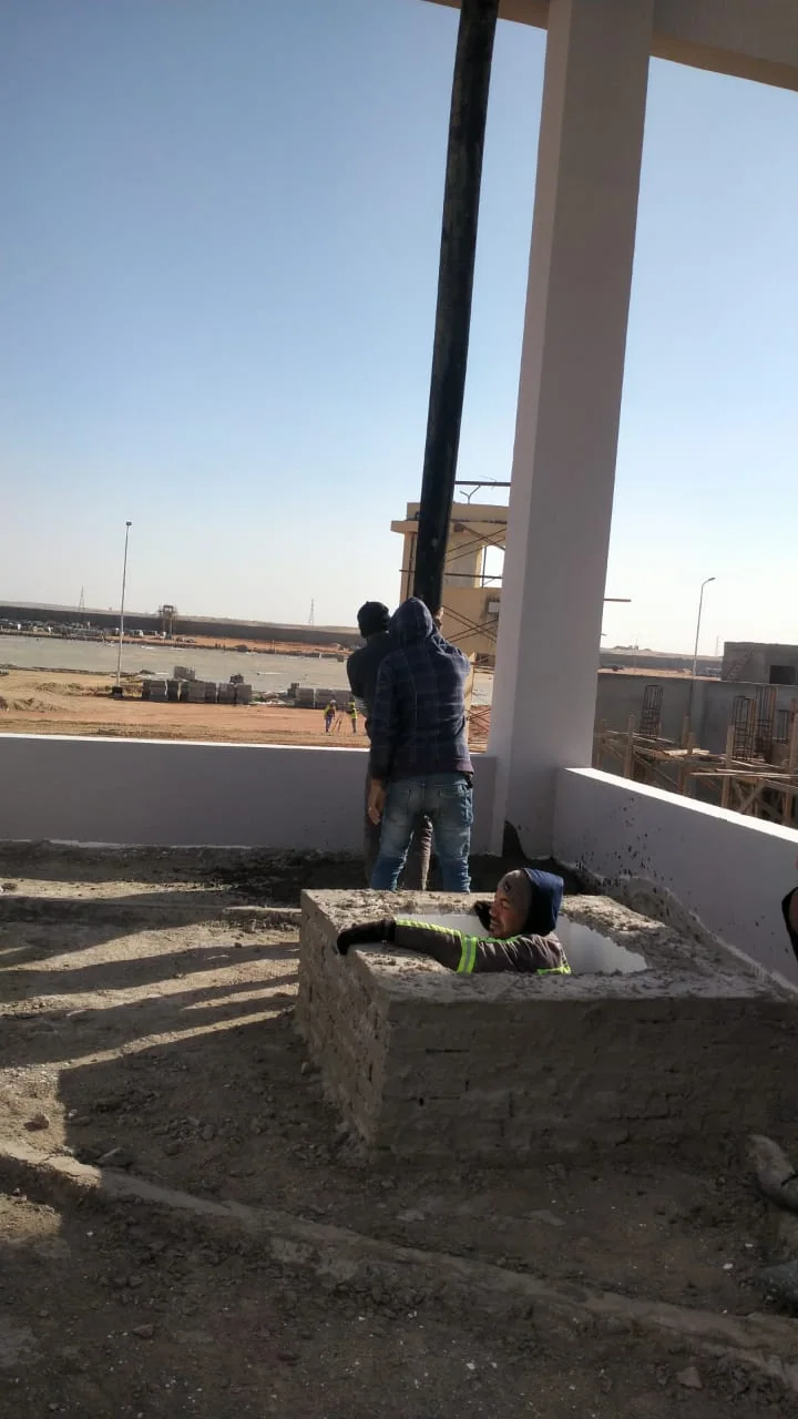 Gate and watchtower works at October Dry Port